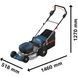Газонокосарка акумуляторна BOSCH GRA 18V2-46 (18В+18В/каркас) 06008C8000 фото 2