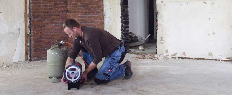 Мощный газовый обогреватель под аккумулятор Einhell GE-HG 18/370 Niro Li - Solo : без АКБ 2330805 2330805 фото