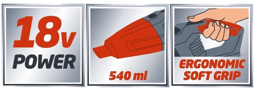 Пилосос акумуляторний Einhell TE-VC 18 Li Solo (2347120) 2347120 фото