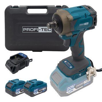 Гайкокрут акумуляторний PROFI-TEC PPTW4520 007131 (2акум.20В 4Аг/зарядний/кейс/450Нм) 007131 фото