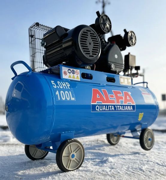 Потужний масляний поршневий компресор AL-FA ALC 100-2 : 100 л, 3.8кВт, 8 бар (ALC-100-2) ALC 100-2 фото