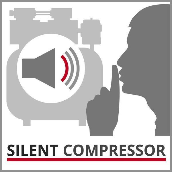 Потужний компресор Einhell TE-AC 135/24 Silent Plus : 750Вт, 8 бар, 24 л 4020610 фото