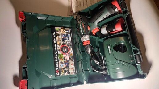 Акумуляторний безщітковий шуруповерт Metabo PowerMaxx BS BL Q : 38 Нм, кейс шуруповерт для дому (601749500) 601749500 фото