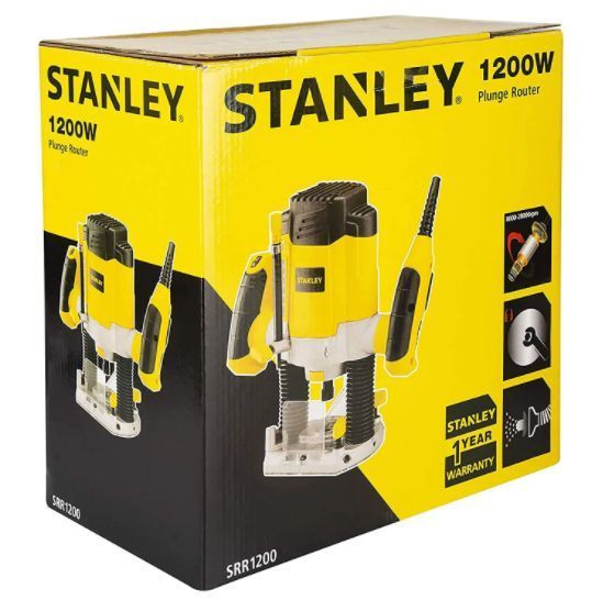 Фрезер STANLEY SRR1200, цанги 6, 6,35, 8, 1200 Вт, 27000 об/мин. SRR1200 фото