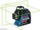 Профессиональный линейный лазерный нивелир Bosch Professional GLL 3-80 G: зеленый луч, 30м 0601063Y00 фото 1