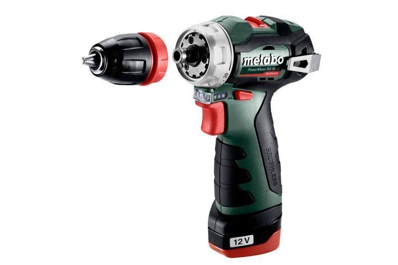 Акумуляторний безщітковий шуруповерт Metabo PowerMaxx BS BL Q : 38 Нм, кейс шуруповерт для дому (601749500) 601749500 фото