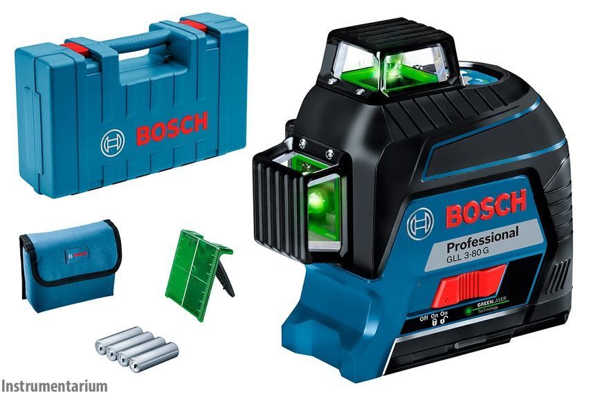 Профессиональный линейный лазерный нивелир Bosch Professional GLL 3-80 G: зеленый луч, 30м 0601063Y00 фото