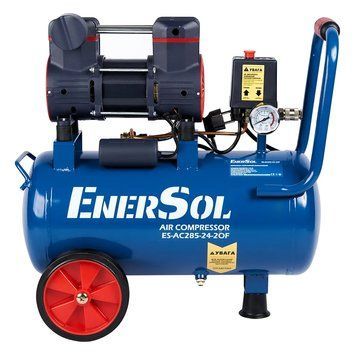 Мощный компрессор воздушный безмасляный EnerSol ES-AC285-24-2OF: ресивера 24 л, 1.08 кВт, 8 бар, вес 14.5кг ES-AC285-24-2OF фото