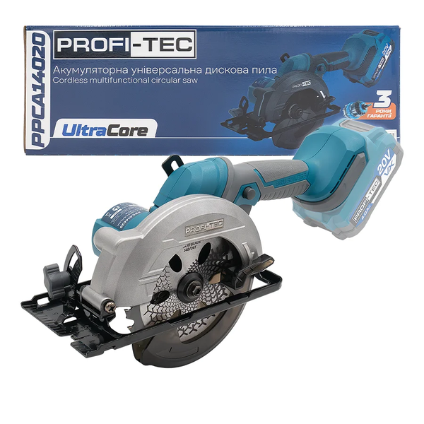 Акумуляторна універсальна дискова пила PROFI-TEC PPCA14020 UltraCore (каркас/ диск 140мм) 007503 фото