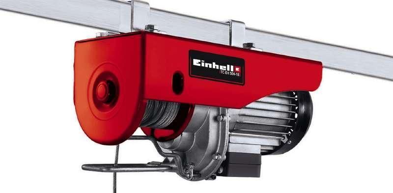 Электрический тельфер (подъемник) Einhell TC-EH 500-18 : 1000 Вт, 500кг макс., 8м лебедка (2255145) 2255145 фото