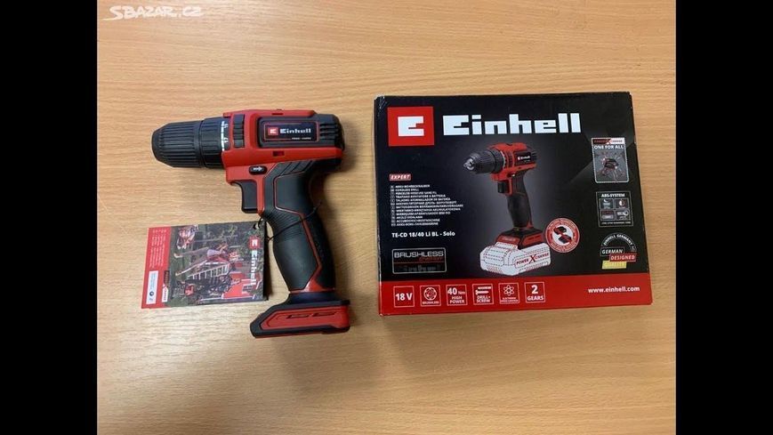 Аккумуляторный бесщеточный шуруповерт Einhell TE-CD 18/40 Li BL Solo: 18V, 40 Нм (без АКБ и ЗАРЯДКИ) 4513997 фото