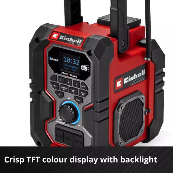 Гібридна радіостанція Einhell TE-CR 18 Li DAB+/FM/BT - Solo 3407995 фото