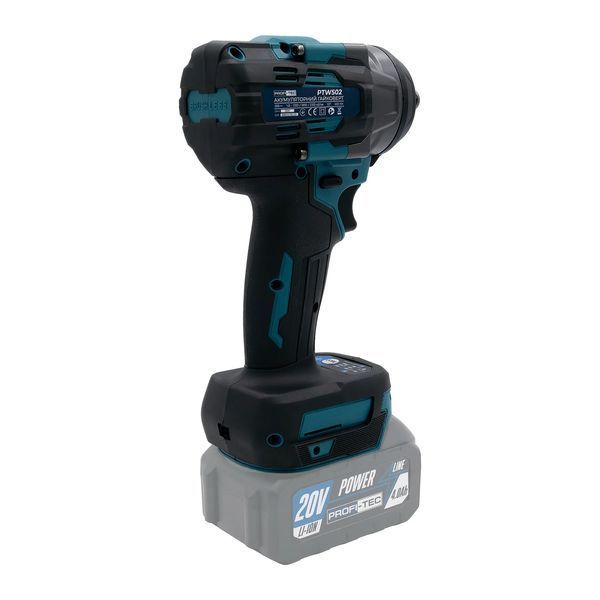 Аккумуляторный гайковерт PROFI-TEC PTW502 POWERLine: с АКБ 2шт-20V 4.0Ah,400 Нм (007030) 007030 фото