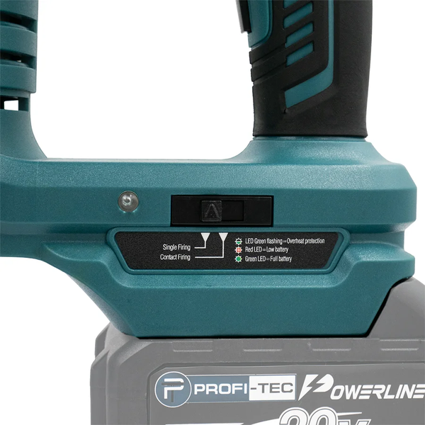 Акумуляторний цвяхозабивач/степлер PROFI-TEC PPT20BL POWERLine (без акум. та ЗП)) 005696 фото
