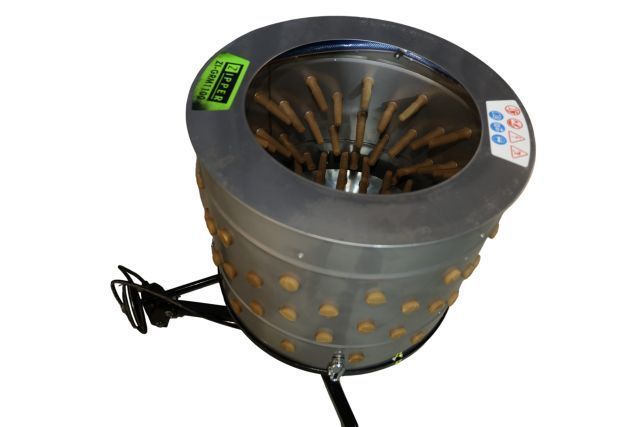 Машина Zipper ZI-GRM1100 для ощипывания перьев &mdash; 1100 Вт, барабанная &Oslash; 550 мм ZI-GRM1100 фото