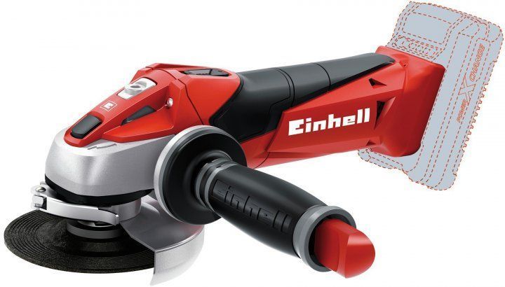 Угловая шлифмашина Einhell TE-AG 18 Li Solo : нет Li-ion 18В Частота на х.х. 8500 об/мин 4431130 фото
