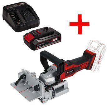 Фрезер ламельний акум. Einhell TE-BJ 18 Li - Solo + АКБ 2,5А/г, 6500 об/хв.,Пазовна фреза &Oslash;100 x &Oslash;22 x 4 мм 4350630, 4512097 фото