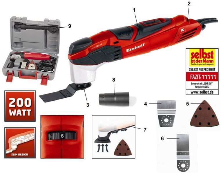Многофункциональный инструмент Einhell TE-MG 200 CE (4465040) 4465040 фото
