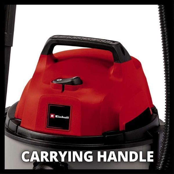 Потужний вакуумний електриний пилосос Einhell TC-VC 1815 : 1250 Вт, 180 мБар, вага 3.64 кг 2340290 фото