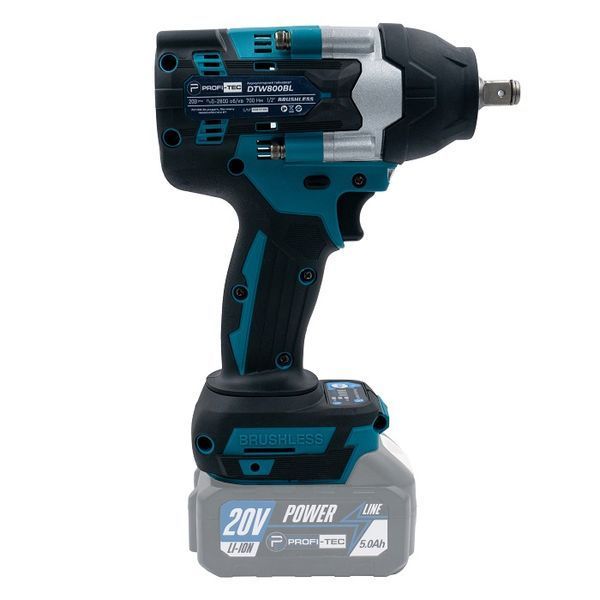 Аккумуляторный набор гайкокрутов 350 Нм и 700 Нм PROFI-TEC Combo Set 2/4 POWERLine (DTW500BL, DTW800BL) (2&times;Акум. (4.0 Ач)+зарядное+кейс)) 006300 фото