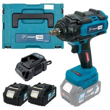 Гайковерт ударний акумуляторний PROFI-TEC PTW820BL POWERLine : з АКБ 2шт-20V 4.0Ah, 720 Нм 007043 фото