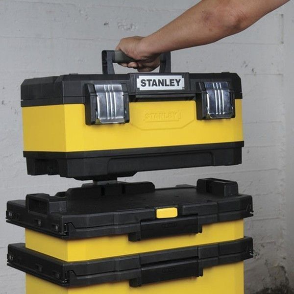 Профессиональный ящик металлопластмассовый Rolling Workshop STANLEY 1-95-621: на колесах 1-95-621 фото