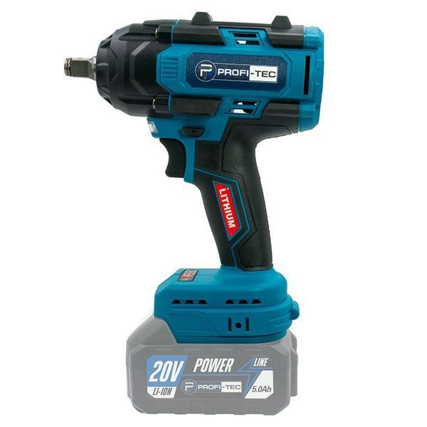 Гайковерт ударний акумуляторний PROFI-TEC PTW820BL POWERLine : з АКБ 2шт-20V 4.0Ah, 720 Нм 007043 фото