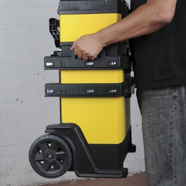 Профессиональный ящик металлопластмассовый Rolling Workshop STANLEY 1-95-621: на колесах 1-95-621 фото