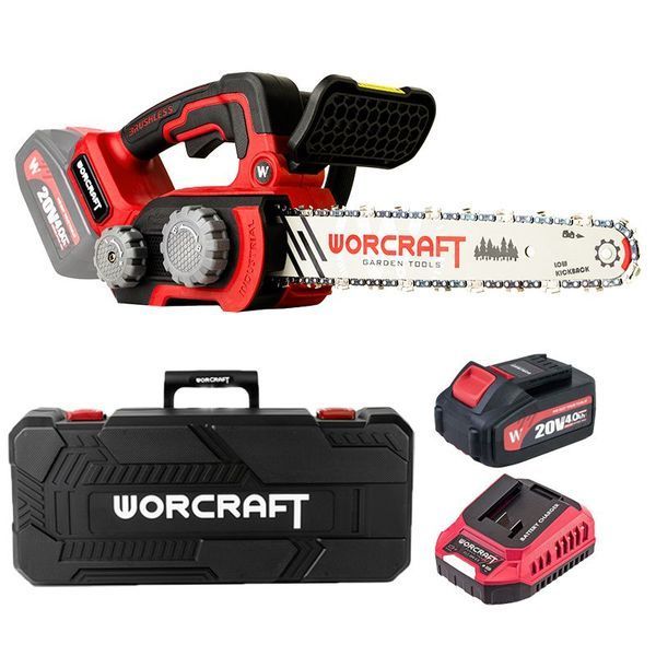 Акумуляторна безщіткова пила ланцюгова WORCRAFT CGC-S20LiBAM (305 мм/Плавный пуск/ автозмазка) 13318 фото