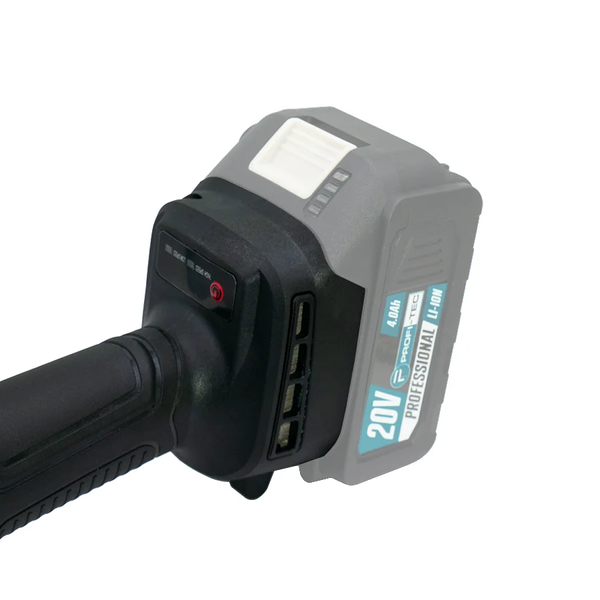 Акумуляторна кутова болгарка PROFI-TEC DGA201BL POWERLine (125мм/каркас/плавний запуск) 005961 фото