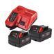 Энергокомплект M18 NRGCR-502 (В5 Li-Ion 18V 2шт-5 Ah;з/п M12-18FC)MILWAUKEE 4932479831 4932479831 фото 1