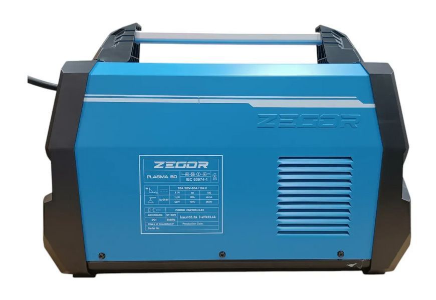 Потужний плaзмopіз ZEGOR IGBT PLASMA-60 : 9.3 кВт, 16мм різання металу PLASMA 60 фото