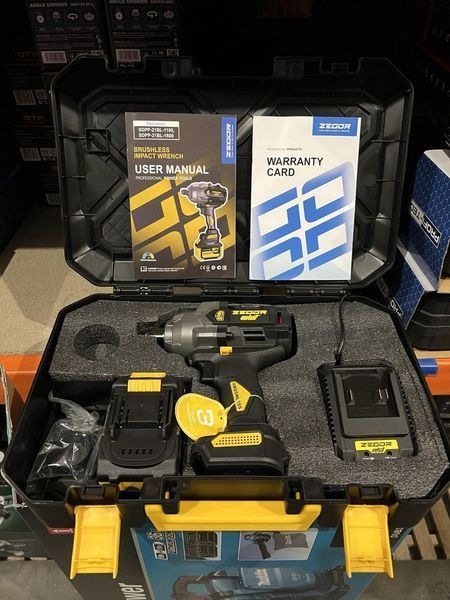 Гайковерт ударный аккумуляторный ZEGOR SDPP-21BL-1100 (акум 21V 6.0Ah 1шт и зарядка) SDPP-21BL-1100 фото