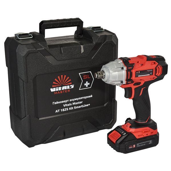 Гайковерт аккумуляторный Vitals Master AT 1825 Kit SmartLine+ (250 Hm, АКБ 1шт-2 Ач) 184448 фото
