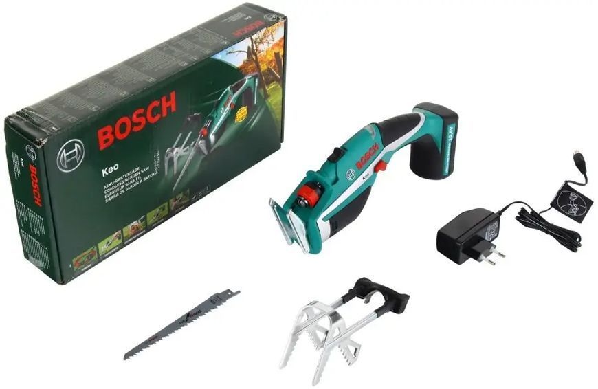 Потужна акумуляторна ножівка Bosch Keo : АКБ 10.8V, 1.5Аh + зарядне 0600861900 0600861900 фото