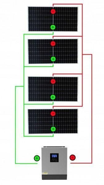 Солнечный фотоэлектрический инвертор OFF-GRID PGF OG-5500 MPPT 5.5KW + WiFi + аккумулятор Bass Polska AGM KOG-5500 фото