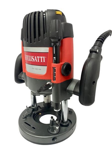 Мощный электрический ручной столярный фрезер FELISATTI ФМ-67/2200Е F61110: 2200 Вт, 8 и 12 цанга, 21000 об/мин F61110 фото