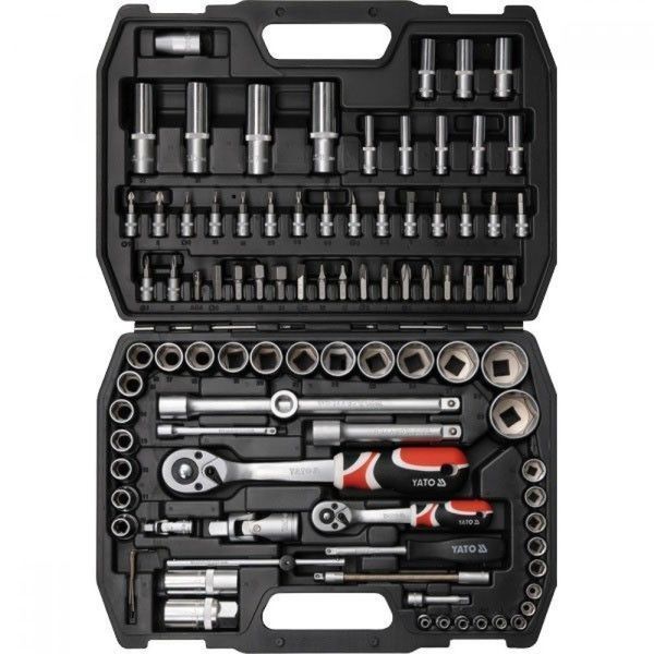 Набір торцевих головок 1/2" 1/4" YATO 94 предмета YT-12681 YT-12681 фото