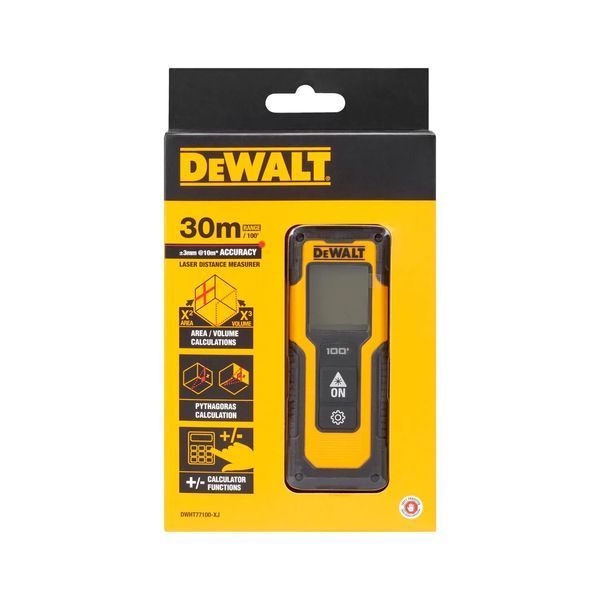 Професійний лазерний далекомір DeWALT DWHT77100 : 30 м електронна лазерна рулетка DWHT77100 фото