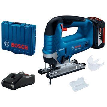 Профессиональный аккумуляторный лобзик Bosch GST 185-LI Solo: с АКБ 18V 4.0Ah, глубина реза 125мм 06015B3023 фото