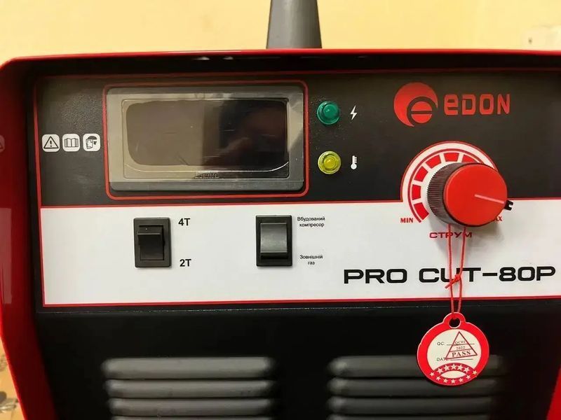 Мощный плазморез Edon PRO CUT-80P : 8.5 кВт, ток 80 А, ККД 85%, толщ. реза 30 мм PRO CUT-80P фото